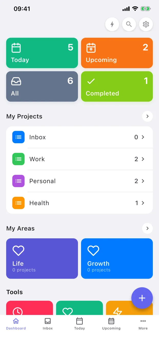 XdoList dashboard screenshot